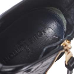 Pre Owned Louis Vuitton Black  Monogram Empreinte Leather Punchy High Top Sneaker Size 38.5