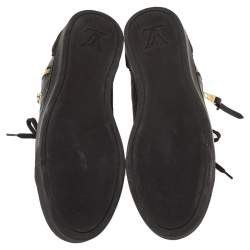 Pre Owned Louis Vuitton Black  Monogram Empreinte Leather Punchy High Top Sneaker Size 38.5