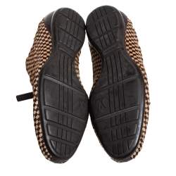 Louis Vuitton Brown Leather Pony Hair Slip On Sneaker Size 40.5