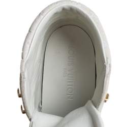 مملوكة مسبقًا حذاء رياضي لوي فيتون جلد أبيض وسويدي مونوغرامي ميلينيوم مقاس 36.5