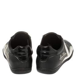 مملوكة مسبقًا Louis Vuitton Black/Silver Patent Leather And Leather Low Top Lace Up Sneakers Size 39