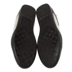 مملوكة مسبقًا Louis Vuitton Black/Silver Patent Leather And Leather Low Top Lace Up Sneakers Size 39