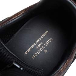 مملوكة مسبقًا Louis Vuitton Black/Brown Monogram Canvas And Suede Run Away Line Sneakers Size 35.5