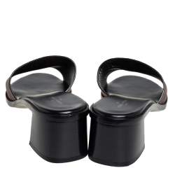 مملوكة مسبقًا Louis Vuitton Damier Ebene Canvas Lock It Slide Sandals Size 40