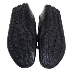 Pre Owned Louis Vuitton Black Monogram Empreinte Leather Gloria Slip On Loafers Size 40