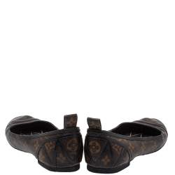 Pre Owned Louis Vuitton Monogram Coated Canvas New Revival Ballet Flats Size 40