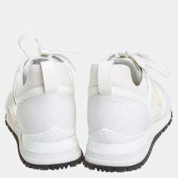 Louis Vuitton White Mesh And Leather Run Away Low Top Sneakers Size 39