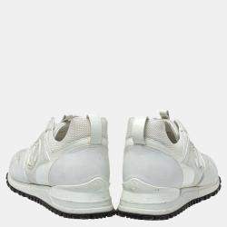 Louis Vuitton White Mesh And Leather Run Away Low Top Sneakers Size 38.5