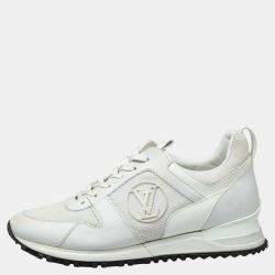 Louis Vuitton Run Away sneakers white mesh monogram 9.5 US 39.5 EUR CL1118  *