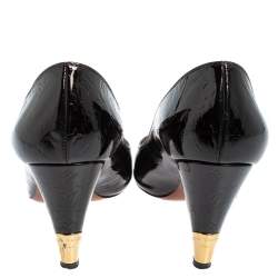 Pre Owned حذاء كعب عالي لوي فيتون نو داوت فيرنيه مونوغرامي أسود مقاس 38.5