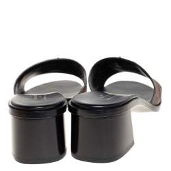 Pre Owned صندل سلايد لوي فيتون لوك إت جلد كانفاس دامييه أبيني بني مقاس 38.5