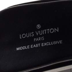 Pre Owned صندل سلايد لوي فيتون لوك إت جلد كانفاس دامييه أبيني بني مق اس 38.5