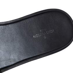 Pre Owned Louis Vuitton Brown/Beige Monogram Canvas Heart Flat Slides Size 36