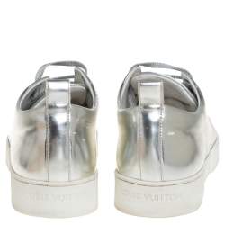 Pre Owned حذاء رياضي لوي فيتون عنق منخفض جلد فضي مقاس 40