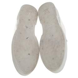 Pre Owned حذاء رياضي لوي فيتون عنق منخفض جلد فضي مقاس 40