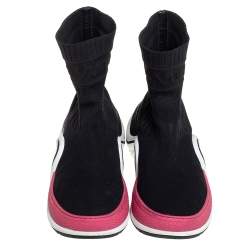 Louis Vuitton Black Knit Fabric Archlight Sock High Top Sneaker Boots Size 38