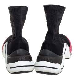 Louis Vuitton Black Knit Fabric Archlight Sock High Top Sneaker Boots Size 38