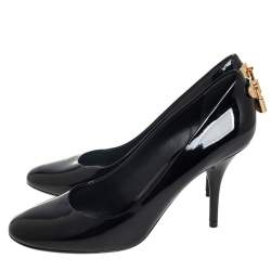 Pre Owned Louis Vuitton Black Patent Leather Oh Really! Platform Pumps Size 37.5