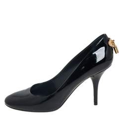 Pre Owned Louis Vuitton Black Patent Leather Oh Really! Platform Pumps Size 37.5