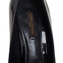 Pre Owned Louis Vuitton Black Patent Leather Oh Really! Platform Pumps Size 37.5