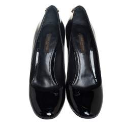 Pre Owned Louis Vuitton Black Patent Leather Oh Really! Platform Pumps Size 37.5