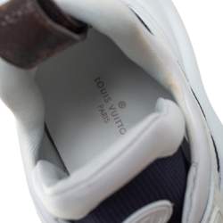 Louis Vuitton Navy Blue/White Mesh And Leather Archlight Low Top Sneakers Size 38