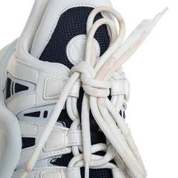 Louis Vuitton Navy Blue/White Mesh And Leather Archlight Low Top Sneakers Size 38
