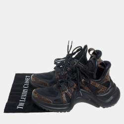 Louis Vuitton Black Neoprene and Monogram Canvas Archlight Sneakers Size 39