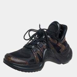 Louis Vuitton Black Neoprene and Monogram Canvas Archlight Sneakers Size 39