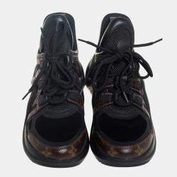 Louis Vuitton Black Neoprene and Monogram Canvas Archlight Sneakers Size 39