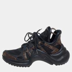 Louis Vuitton Black Neoprene and Monogram Canvas Archlight Sneakers Size 39