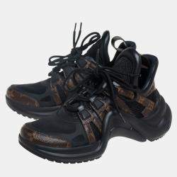 Louis Vuitton Black Neoprene and Monogram Canvas Archlight Sneakers Size 39