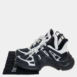 Louis Vuitton Black/White Neoprene and Leather Archlight Sneakers Size 39