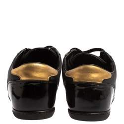 Louis Vuitton Black/Gold  Nylon And Leather Low Top Sneakers Size 36.5
