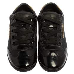 Louis Vuitton Black/Gold  Nylon And Leather Low Top Sneakers Size 36.5