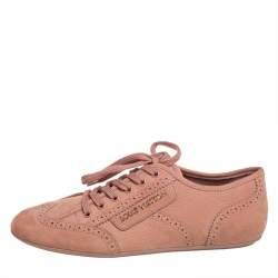 مملوكة مسبقًا حذاء رياضي لوي فيتون منخفض من أعلى جلد نوبوك بروغي بيج مقاس 38