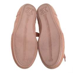 مملوكة مسبقًا حذاء رياضي لوي فيتون منخفض من أعلى جلد نوبوك بروغي بيج مقاس 38