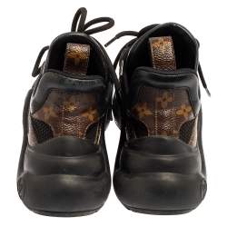مملوكة مسبقًا Louis Vuitton Black/Brown Monogram Canvas And Neoprene Archlight Sneakers Size 36