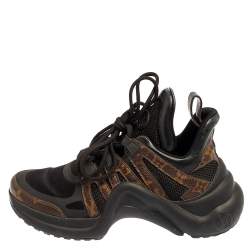 مملوكة مسبقًا Louis Vuitton Black/Brown Monogram Canvas And Neoprene Archlight Sneakers Size 36