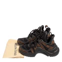 مملوكة مسبقًا Louis Vuitton Black/Brown Monogram Canvas And Neoprene Archlight Sneakers Size 36