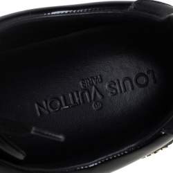 Pre Owned Louis Vuitton Black Patent Leather Low Top Sneakers Size 38