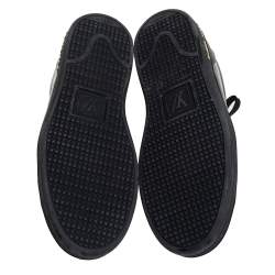 Pre Owned Louis Vuitton Black Patent Leather Low Top Sneakers Size 38