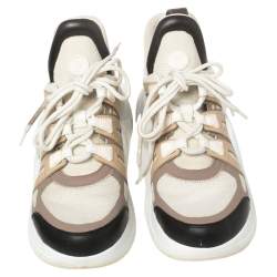 Pre Owned حذاء رياضي لوي فيتون آركلايت شبك وجلد متعدد الألوان مقاس 42