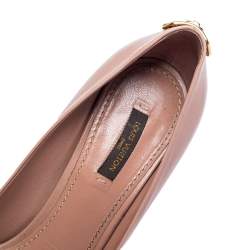 مملوكة مسبقًا Louis Vuitton Beige Leather Oh Really! Peep Toe Pumps Size 39