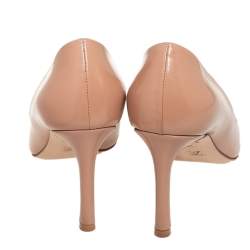 Pre Owned Louis Vuitton Beige Leather Heartbreaker Pointed Toe Pumps Size 41