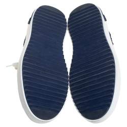 Pre Owned Louis Vuitton White Leather Time Out Low Top Sneakers Size 40