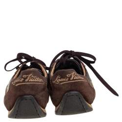 Louis Vuitton Monogram Canvas and Suede Energie Sneakers Size 35.5