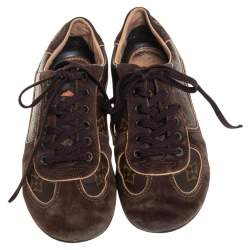 Louis Vuitton Monogram Canvas and Suede Energie Sneakers Size 35.5