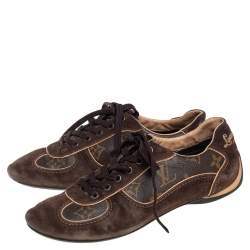 Louis Vuitton Monogram Canvas and Suede Energie Sneakers Size 35.5