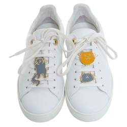 Louis Vuitton White Leather Frontrow Sneakers Size 35
